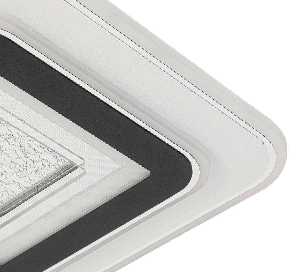 LED-Deckenleuchte Hil - Chromfarben/Schwarz, MODERN, Kunststoff/Metall (35/35/4,2cm) - Luca Bessoni