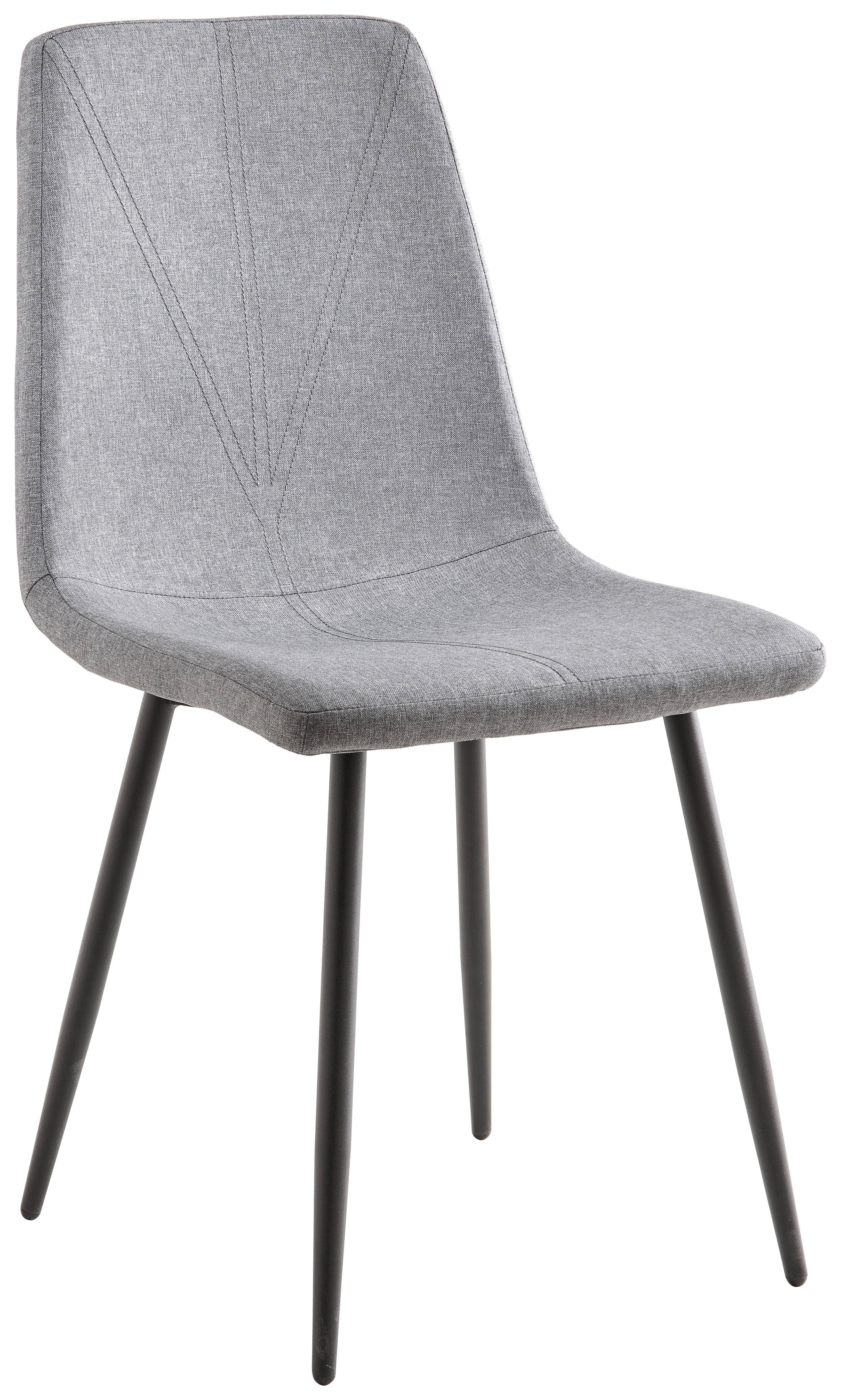 Čtyřnohá Židle Doro - šedá/černá, Konvenční, kov/dřevo (45/89,5/54cm)