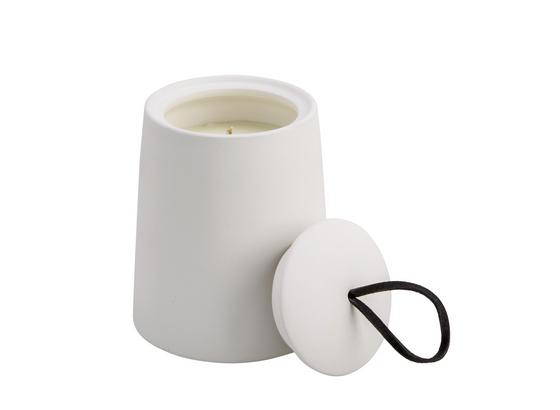 Svíčka V Nádobce Giorgia - bílá, kůže/keramika (9/12cm) - Premium Living Svíčka V Nádobce Giorgia - bílá, kůže/keramika (9/12cm) - Premium Living