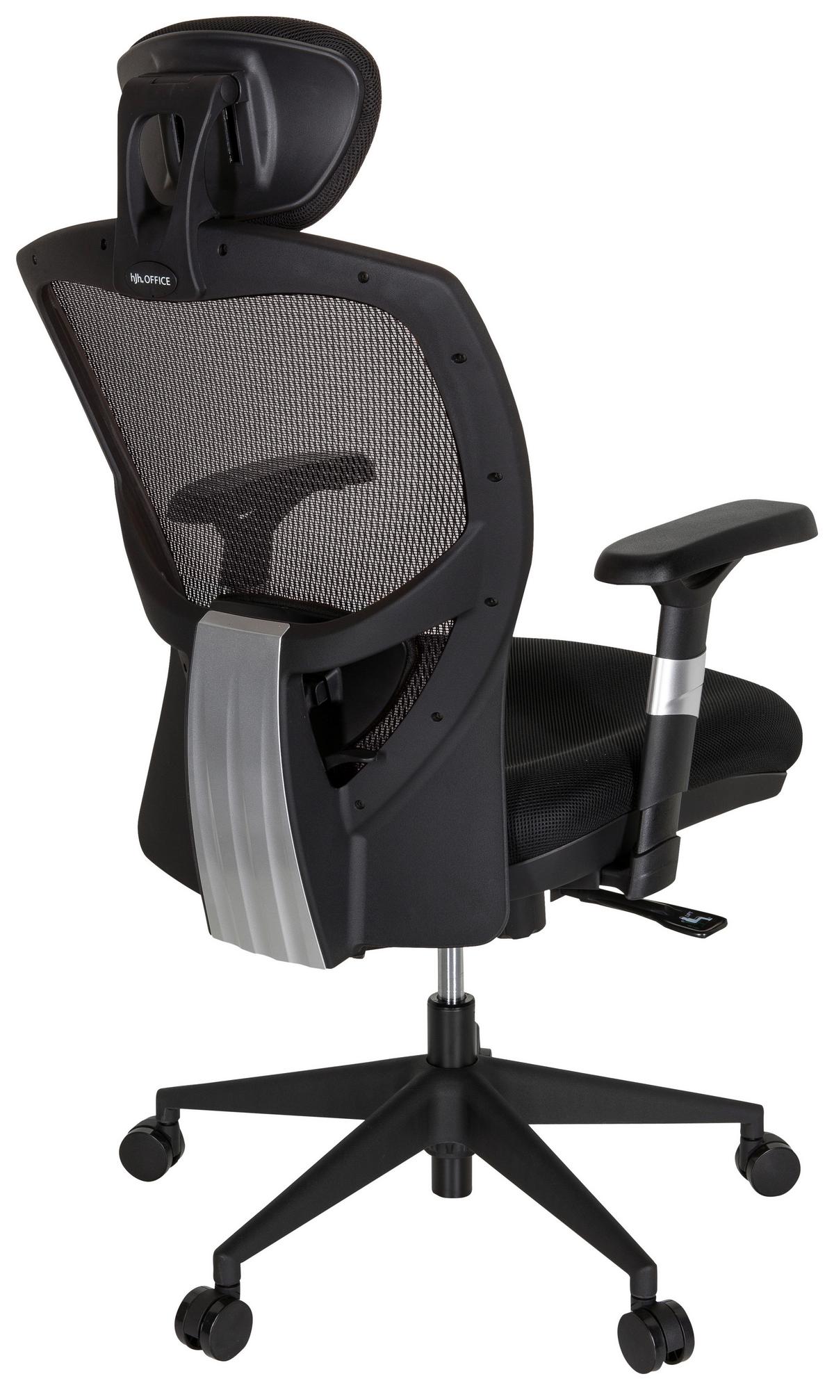 Bürostuhl Venus Base Schwarz/dunkelgrau Bis 120 Kg - Dunkelgrau/Schwarz, Basics, Kunststoff/Textil (66/117/65cm) - MID.YOU
