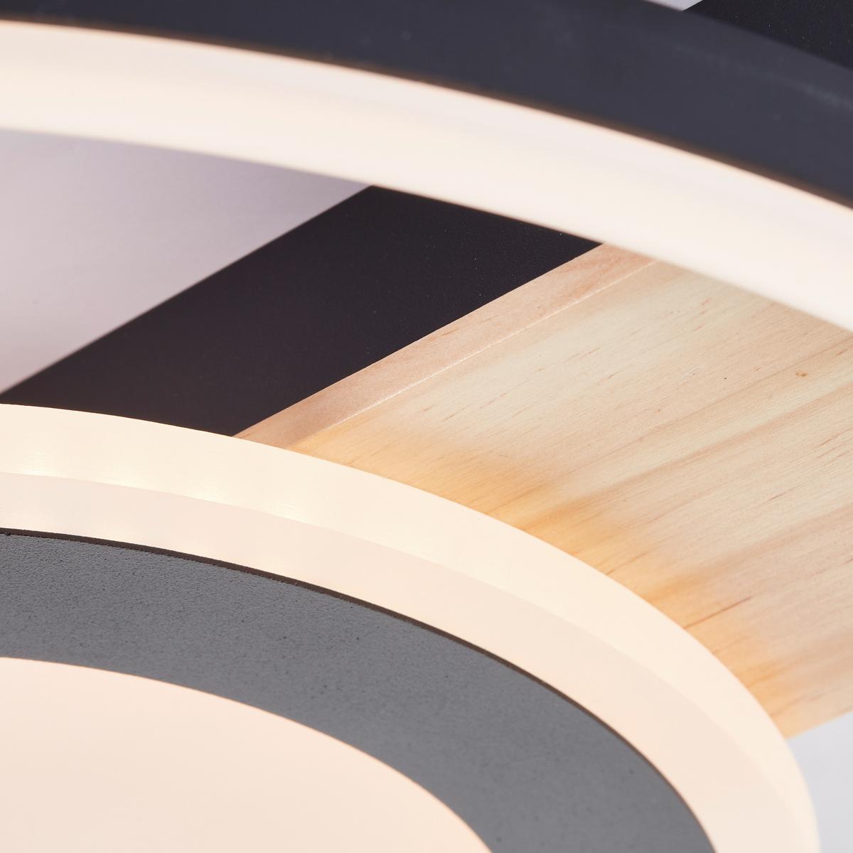 LED-Deckenleuchte G99927a76 Maureen - Hellbraun/Schwarz, Design, Holz/Kunststoff (5/39/37cm) - Brilliant