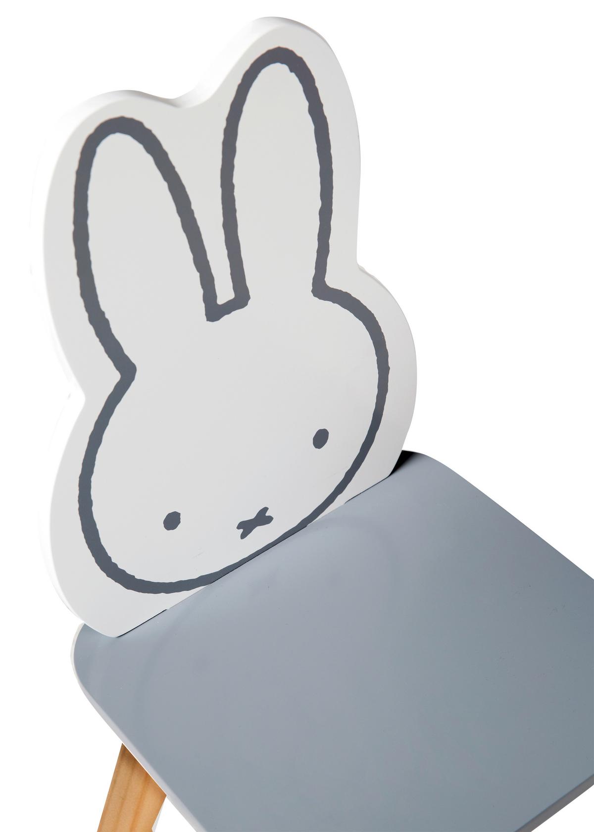 Kindersitzgruppe 450019d210 Miffy - Dunkelgrau/Weiß, Basics, Holz/Holzwerkstoff - Roba