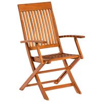 Gartensessel Klappbar Comodoro Eukalyptusholz - Naturfarben, KONVENTIONELL, Holz (55,5/101cm) - Gardenson