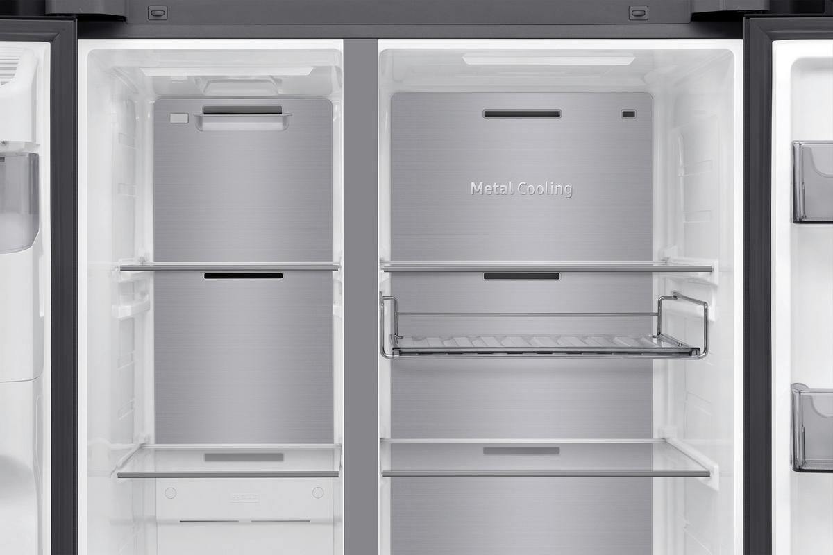 Side-by-side Rs90f64edfef Eekl: D, Nutzinhalt Ca. 401 L - Schwarz, Basics, Glas/Kunststoff (91,2/178,4/72,6cm) - Samsung