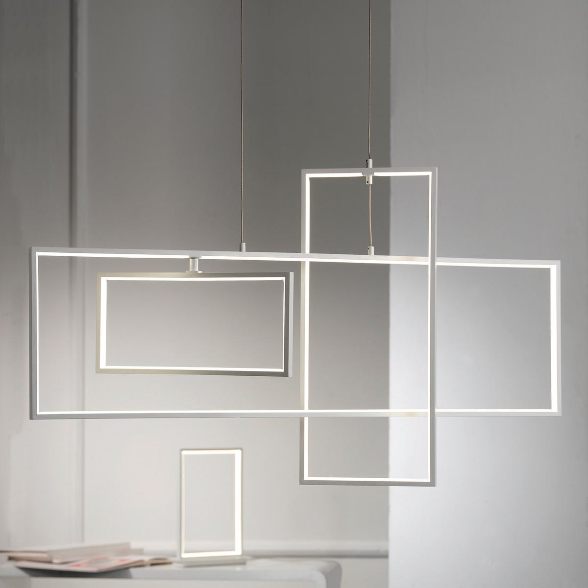 Led-hängeleuchte 5047/sb - Weiß, Design, Metall (90/2/100cm)