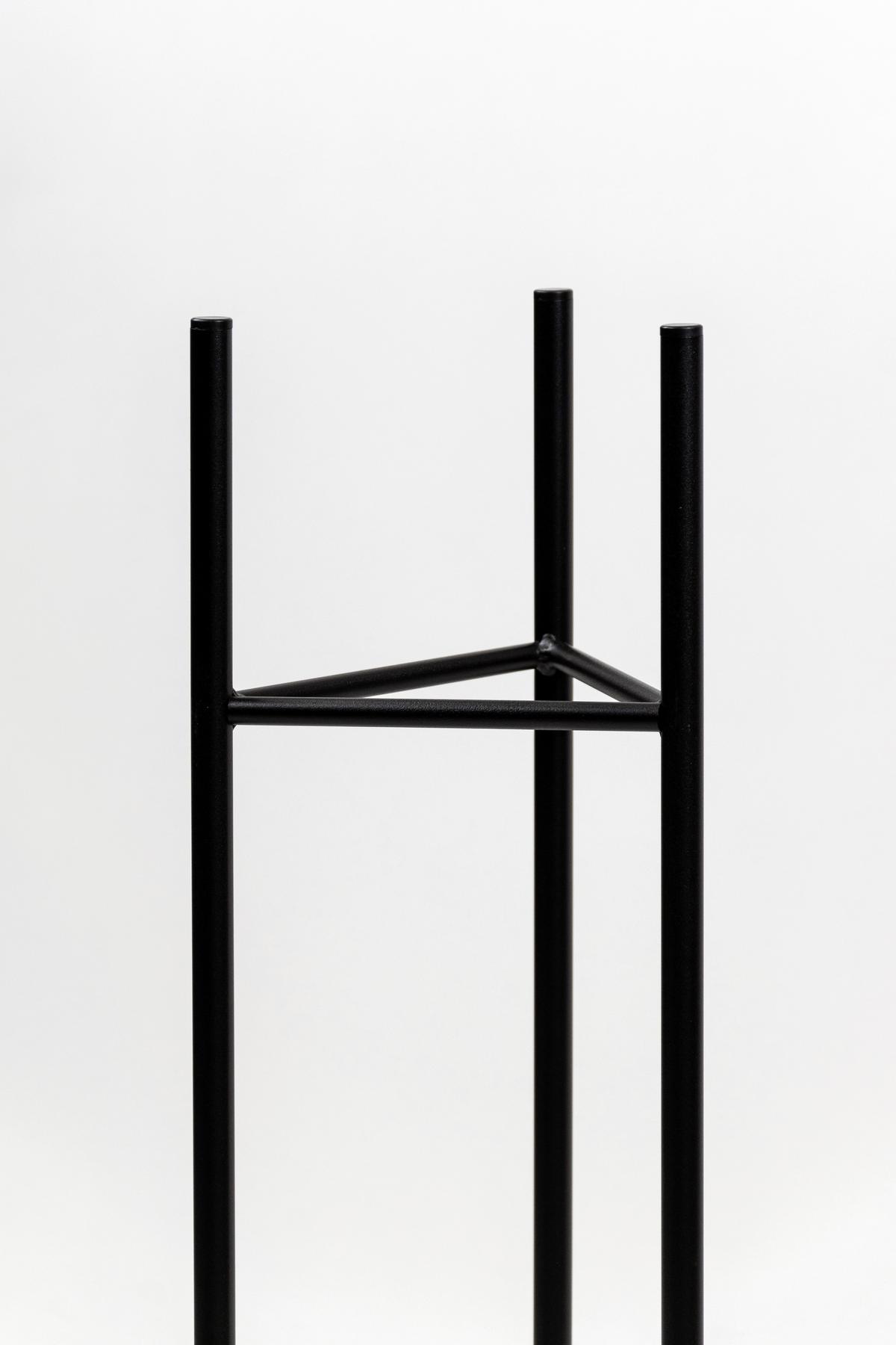 Blumenständer Aluminium Sch - Schwarz, Basics, Metall (23/75/23cm)