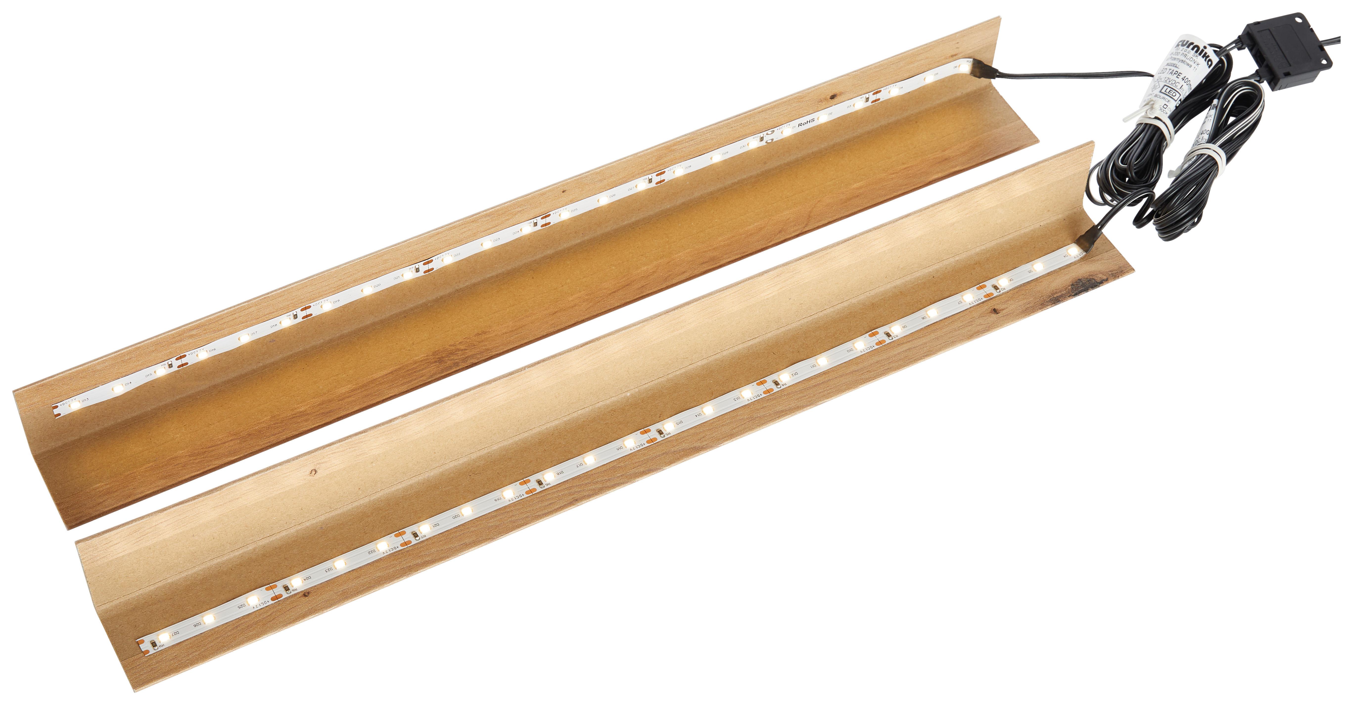 LED-Strip Kansas - Schwarz/Weiß, KONVENTIONELL, Kunststoff (41,8cm) - Livetastic