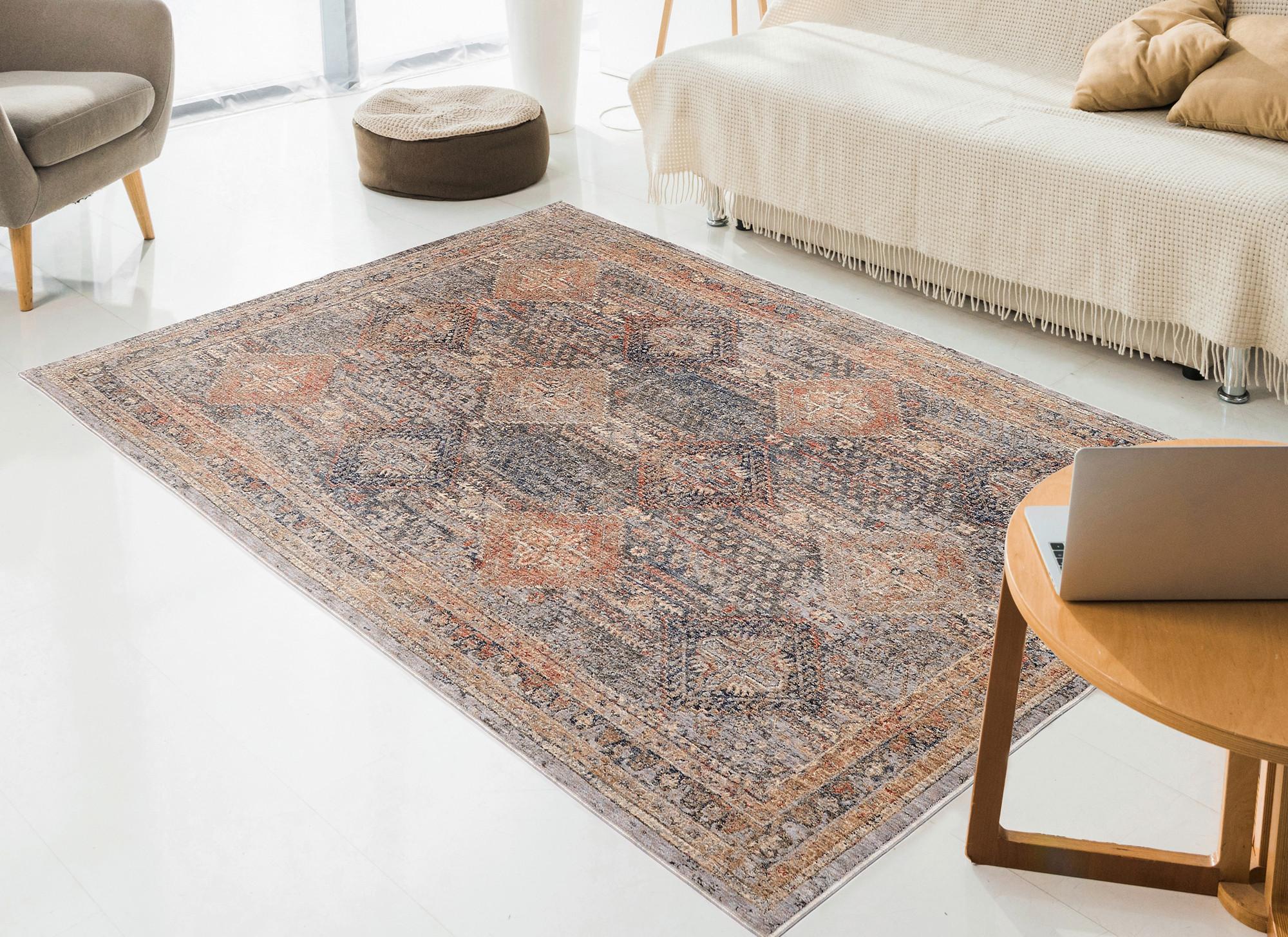 Webteppich Grau Trojes 65x130 cm - Grau, Design, Textil (65/130cm) - Novel
