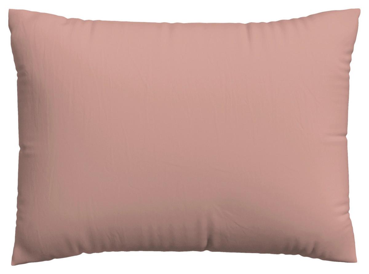 Kopfpolsterbezug Woven Satin - Dunkelrosa, Basics, Textil (70/90cm) - Schlafgut