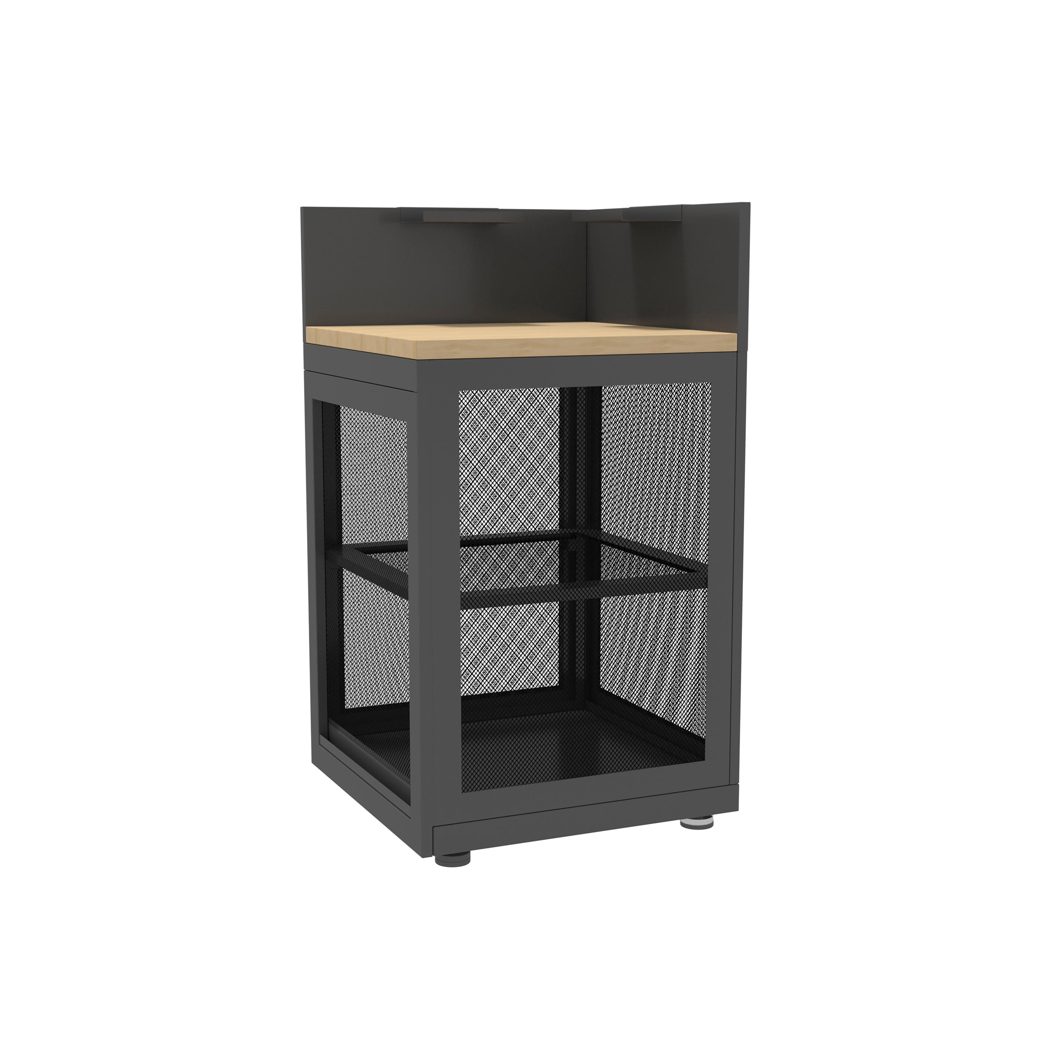 Outdoorküchenregal Eckteil Anthrazit, Stahl - Anthrazit, Basics, Metall (60/110/60cm) - Gardenson