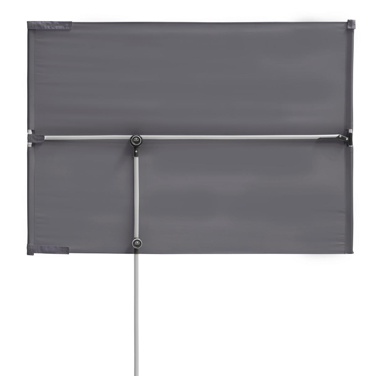 Sonnenschirm Active B/H/T: 180x270x130cm Anthrazit - Anthrazit/Alufarben, MODERN, Textil/Metall (180/270/130cm) - Doppler