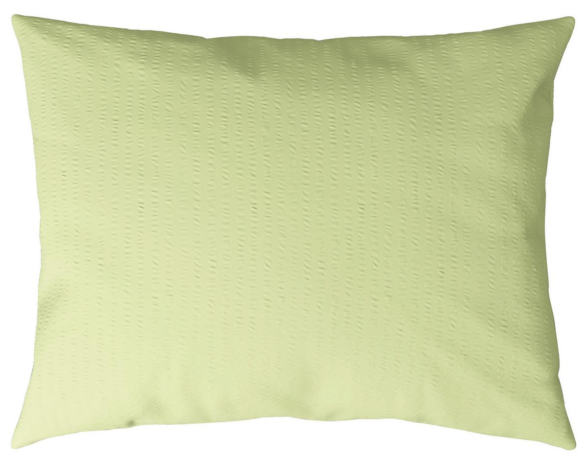 Seersucker Bettwäsche 140x200 cm Milena Baumwolle Grün - Grün, KONVENTIONELL, Textil (140/200cm) - Luca Bessoni