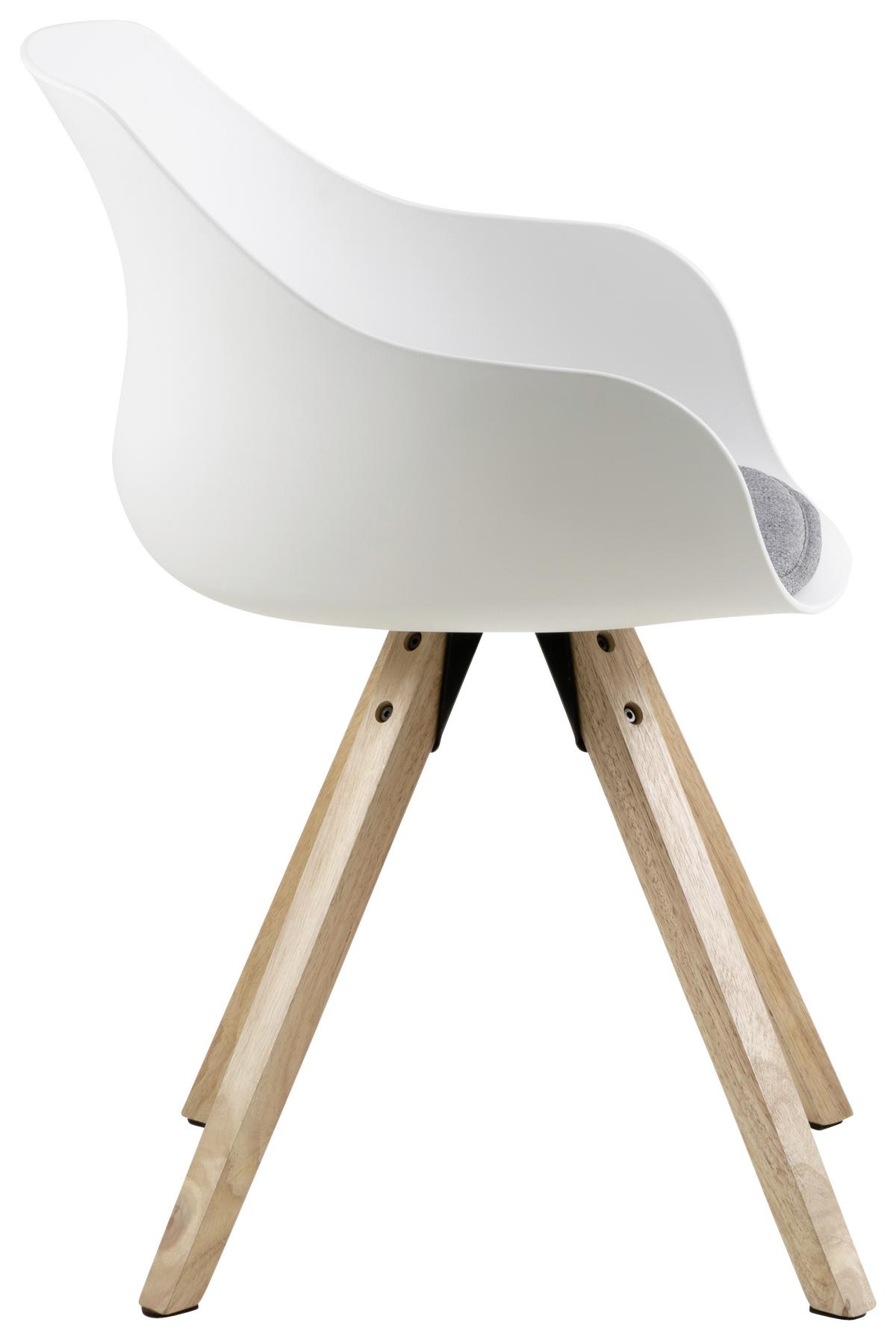 Jedálenská stolička TINA - sivá/biela, Konventionell, drevo/textil (56,5/80,5/53cm) - Livetastic