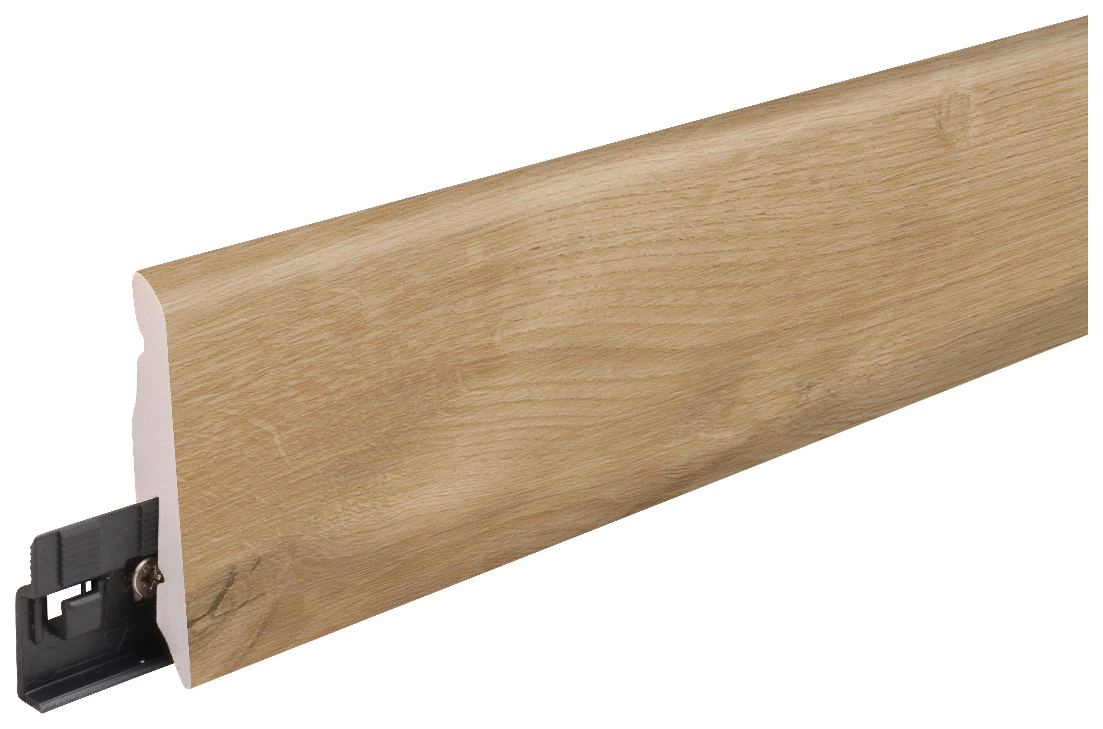 Sockelleiste Ontano Chiaro - Hellbraun, Basics, Kunststoff (240/5.8/1.2cm)