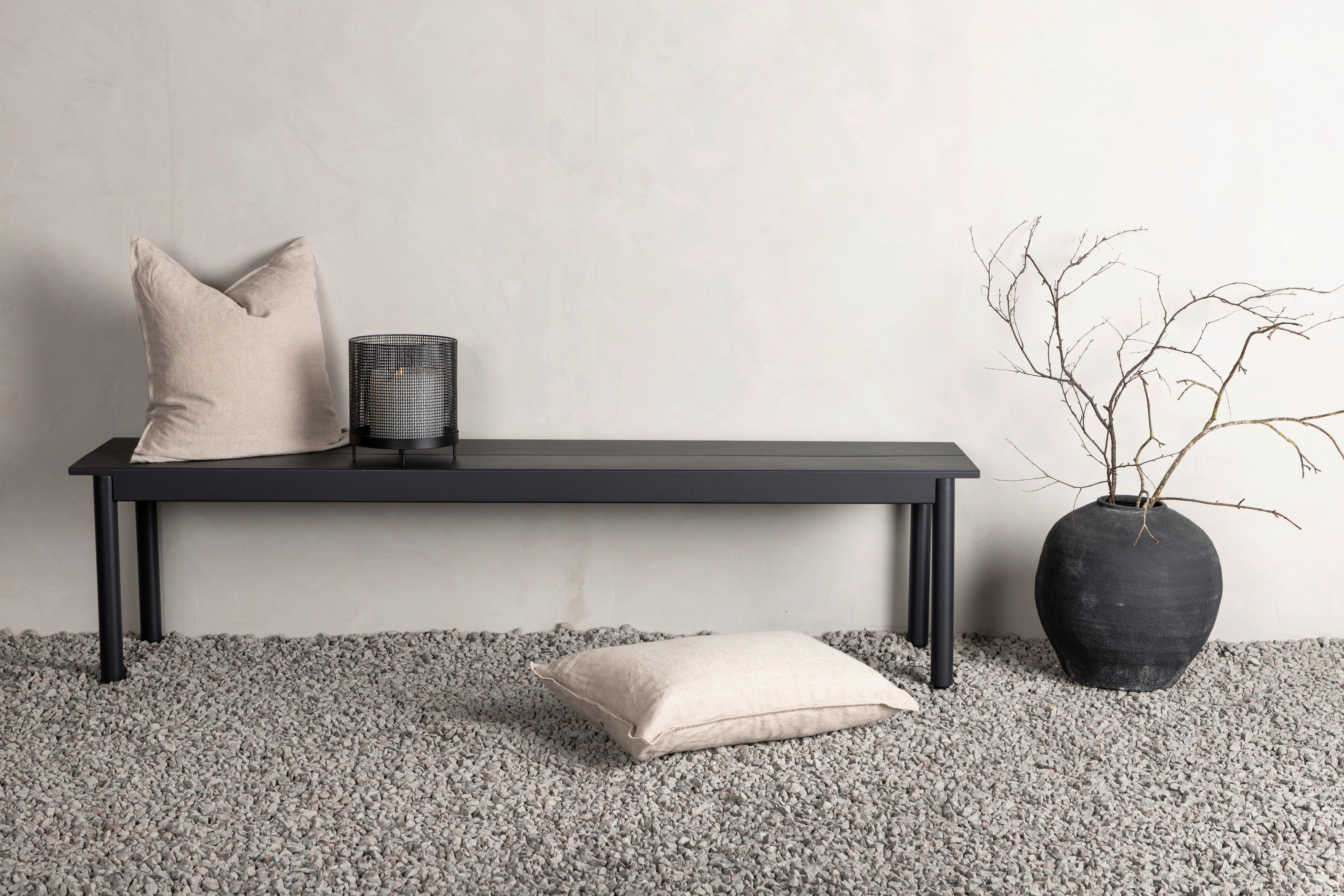 Gartenbank Modena - Schwarz, KONVENTIONELL, Metall (180/35/40cm) - Gardenson