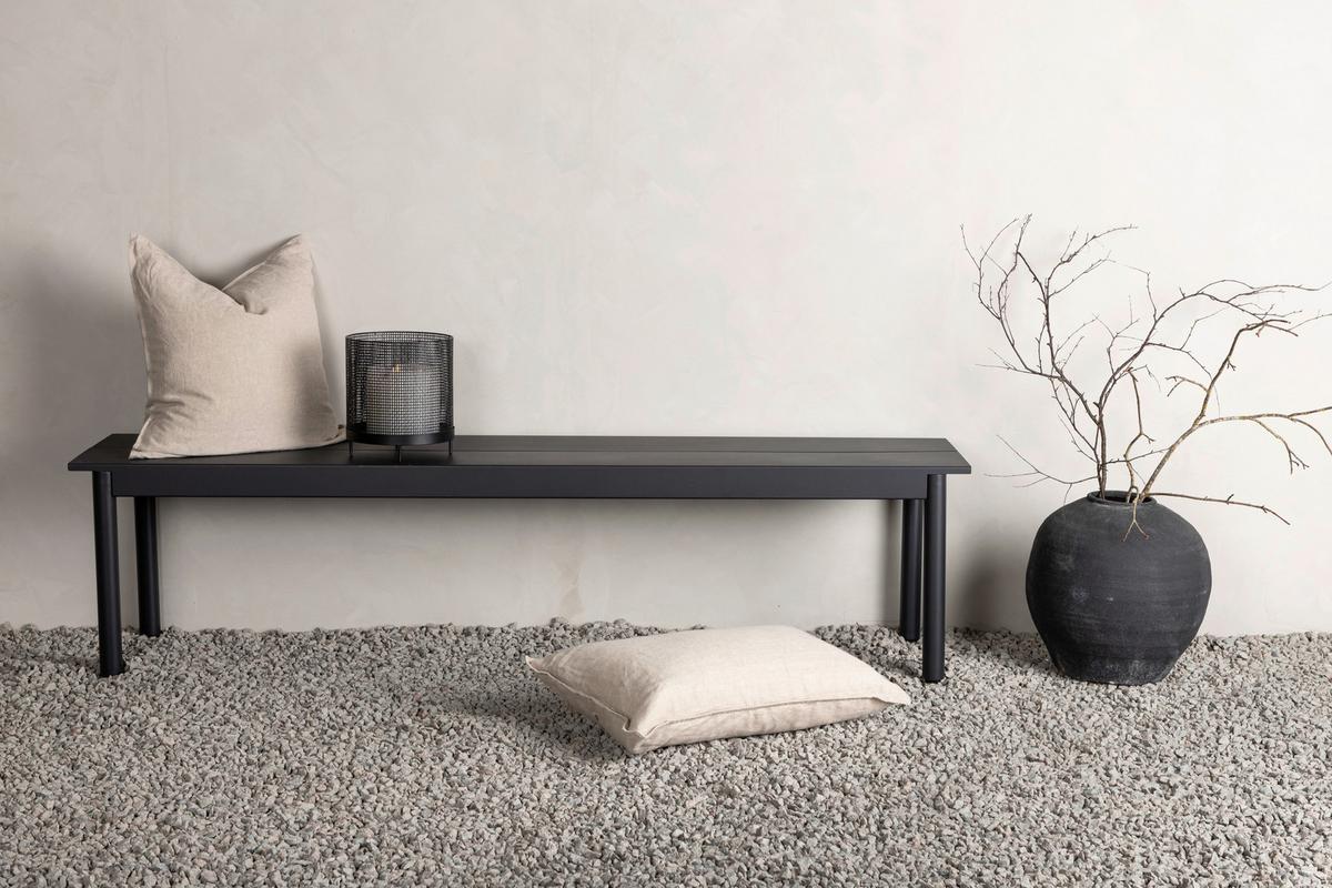 Gartenbank Modena - Schwarz, KONVENTIONELL, Metall (180/35/40cm) - Gardenson