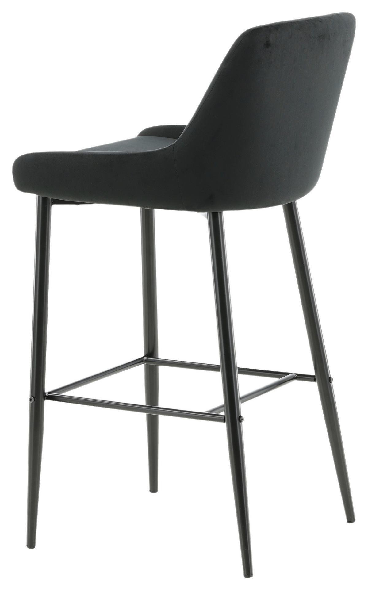 Barhocker-set Plaza Schwarz B: 48 Cm - Schwarz, Design, Kunststoff/Textil (48/105/57cm) - Livetastic