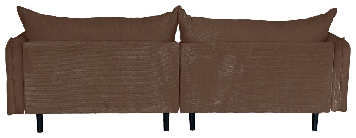 2-sitzer-sofa Sing Braun Cord B: 262 Cm - Schwarz/Braun, Design, Textil (262/91/115cm) - MID.YOU