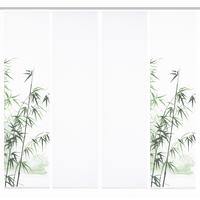 Flächenvorhang Rufus 4er Set - Weiß/Grün, Natur, Textil (60/245cm)