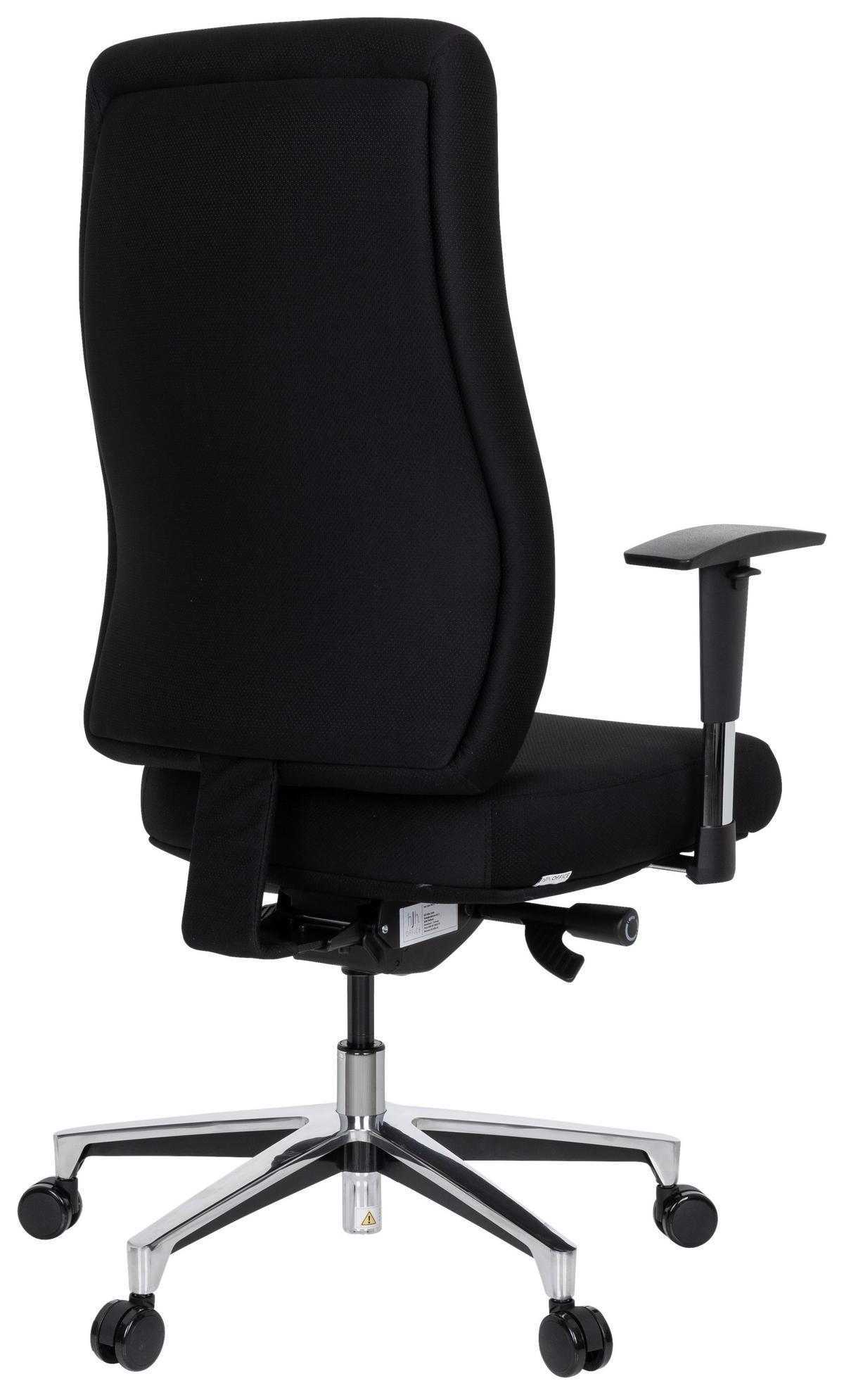 Bürostuhl Forcom Mit Wippfunktion Schwarz - Silberfarben/Schwarz, Basics, Kunststoff/Textil (69/122/65cm) - MID.YOU