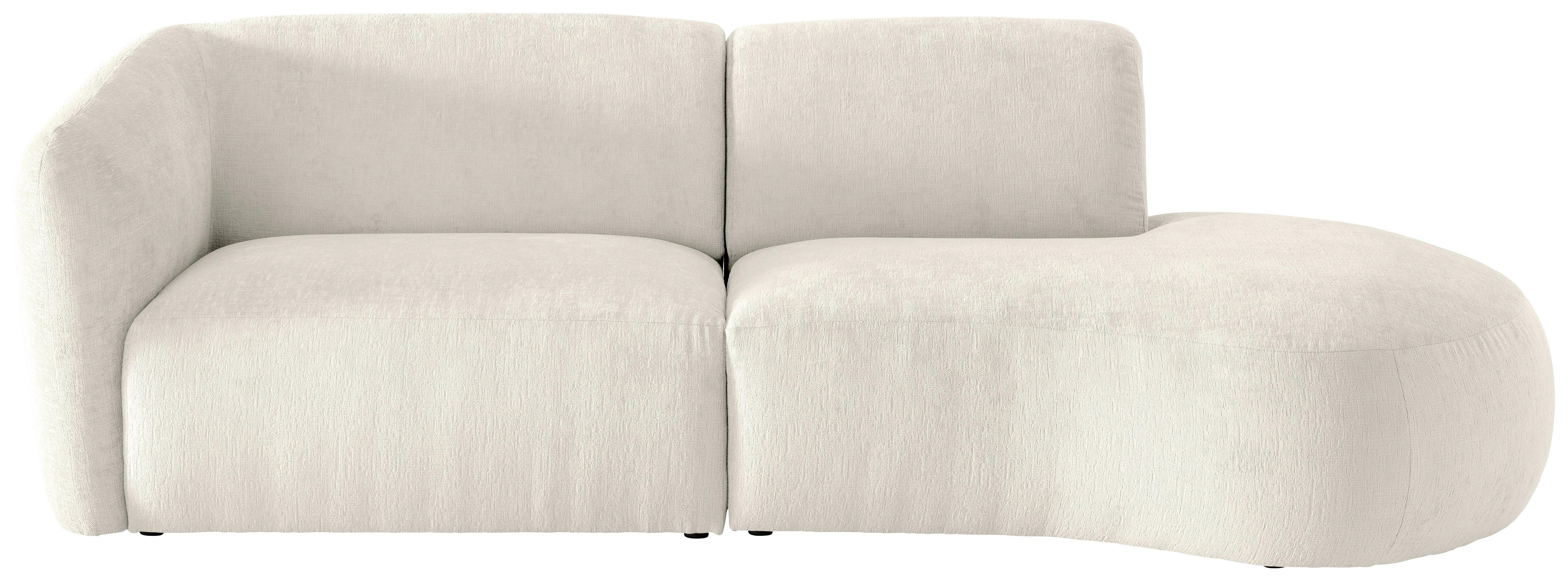 Ecksofa Jesi, Weiß S: 238x107 Cm - Schwarz/Weiß, MODERN, Textil (238/107cm) - Livetastic