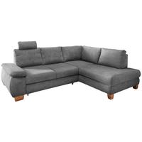 Eckschlafsofa Positano, Grau S: 261x206 Cm - Wildeiche/Grau, MODERN, Textil (261/206cm) - Livetastic