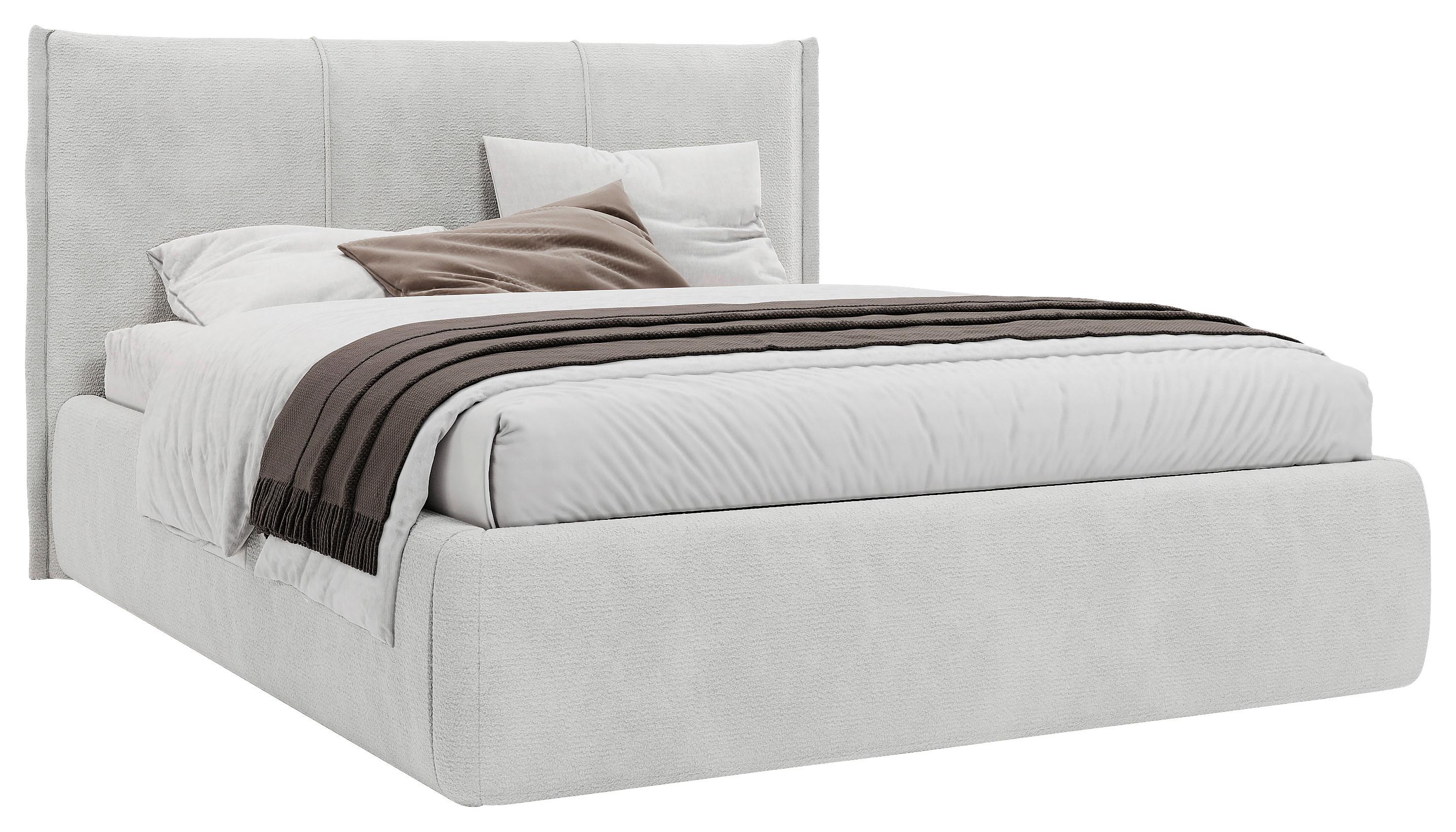 Polsterbett Beli Hellgrau Lf: 180x200 Cm - Hellgrau/Schwarz, MODERN, Holz/Holzwerkstoff (180/200cm) - MID.YOU