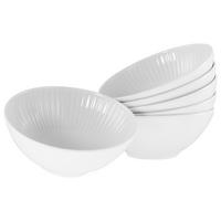 Schüsselset Valencia Weiß 6 Stück - Weiß, Design, Keramik - Creatable