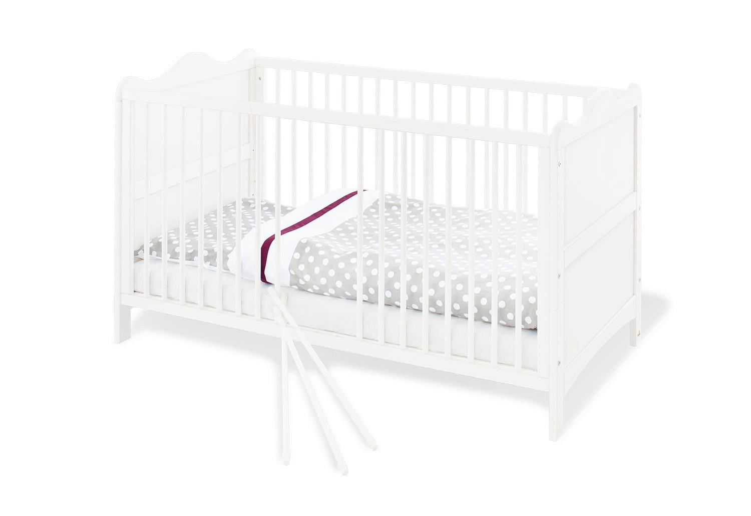 Gitterbett 110023 Florentina - Weiß, Trend, Holz/Holzwerkstoff (146/76/85cm) - Pinolino