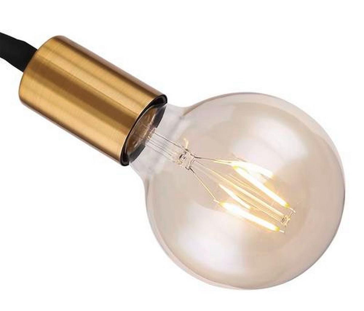 Wandleuchte Eddy 1-Flammig Mit Flexarm - Goldfarben/Schwarz, Basics, Metall (30/43cm) - Globo