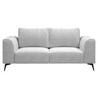 Dvojmiestna pohovka SEUL, svetlosivá - čierna/svetlosivá, Design, kov/drevo (186/88/90cm) - MID.YOU