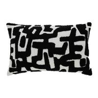 Dekorační polštář Silva, 30/50cm, bílá/černá - bílá/černá, Moderní, textil (30/50cm) - Modern Living
