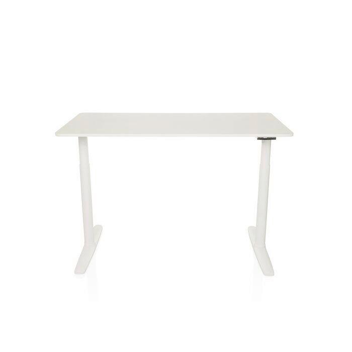 Schreibtisch Weiß B: 140 cm - Weiß, MODERN, Holzwerkstoff/Metall (140/70/71 - 116cm) - MID.YOU