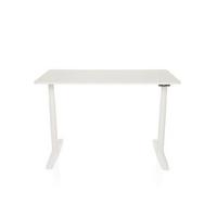 Schreibtisch Weiß B: 140 cm - Weiß, MODERN, Holzwerkstoff/Metall (140/70/71 - 116cm) - MID.YOU