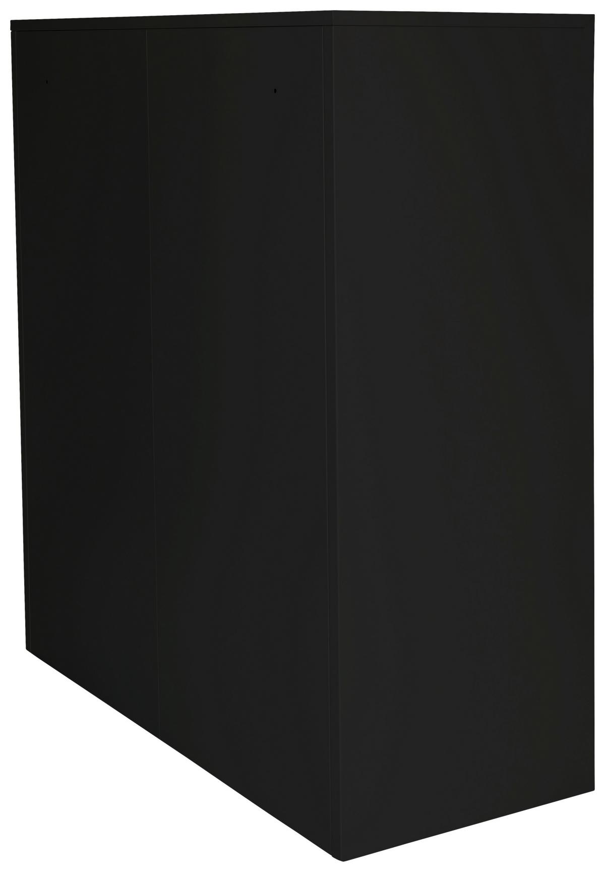 Aktenschrank Color As B: 90 Cm Abschließbar - Schwarz, Basics, Metall (90/105/40cm) - MID.YOU