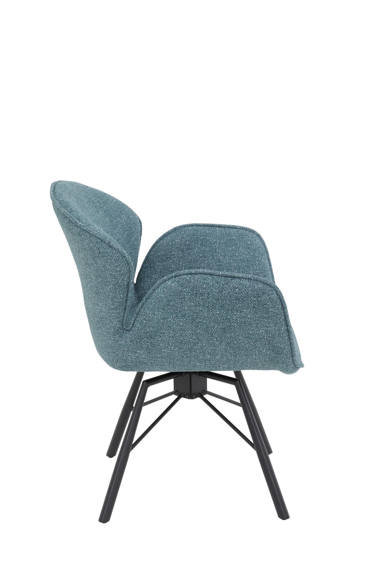 Armlehnstuhl-set Bristol S 2er-Set - Salbeigrün/Schwarz, MODERN, Textil/Metall (62/83/66cm) - MID.YOU