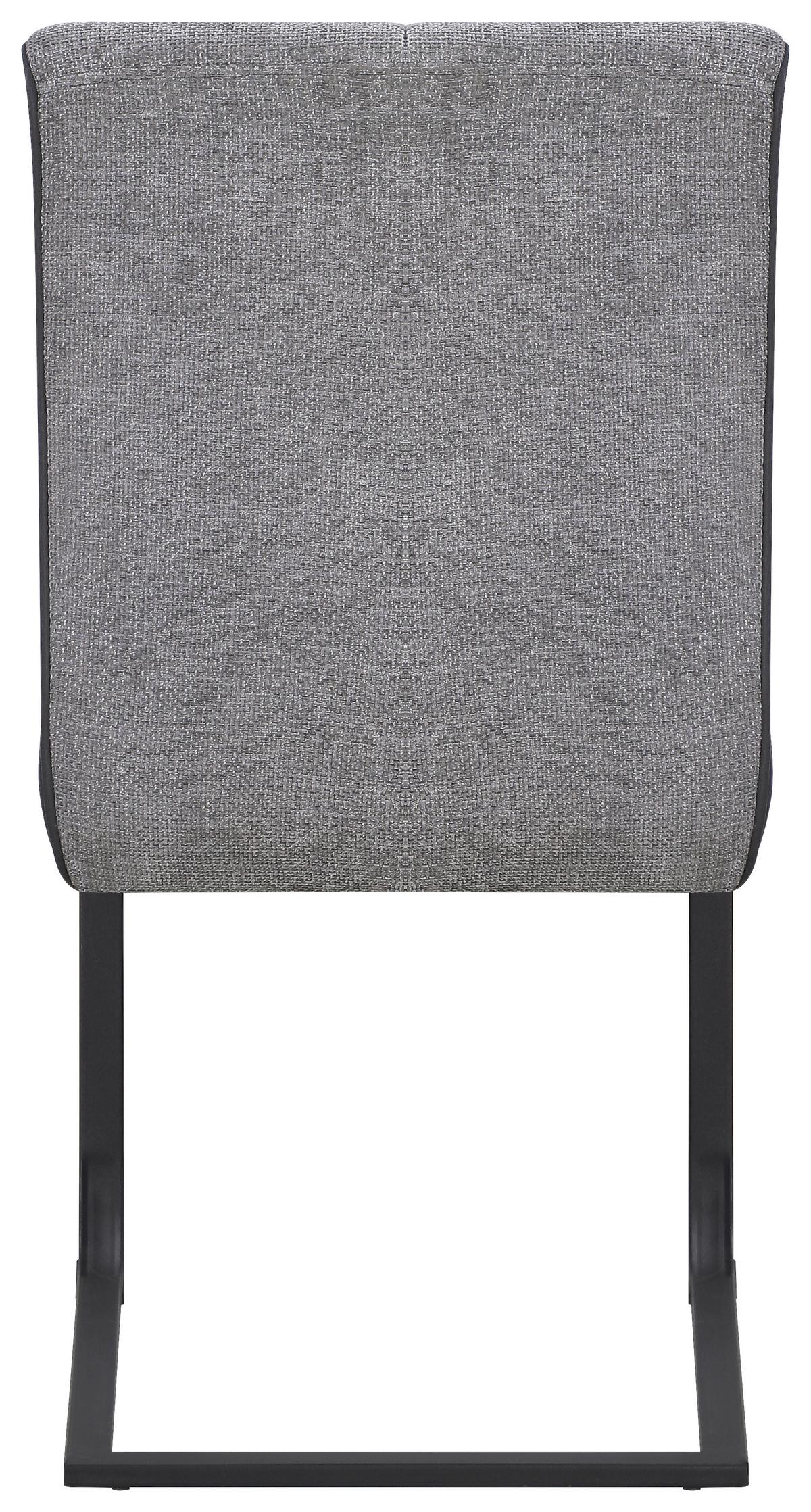 Schwingstuhl Pag - Hellgrau/Schwarz, KONVENTIONELL, Textil/Metall (49/91/60cm) - MID.YOU