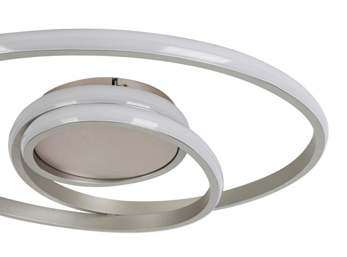 LED-Deckenleuchte Charlotte - Champagner/Weiß, Basics, Kunststoff/Metall (45/5,5cm) - Luca Bessoni