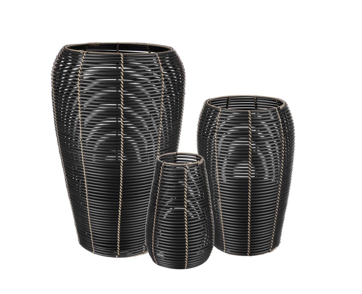 Pflanzentopf Mausa - Schwarz, KONVENTIONELL, Kunststoff/Metall (25/38cm) - Luca Bessoni