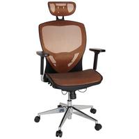 Bürostuhl Venus One Orange/schwarz Bis 120 Kg - Silberfarben/Schwarz, Basics, Kunststoff/Textil (61/148/48cm) - MID.YOU