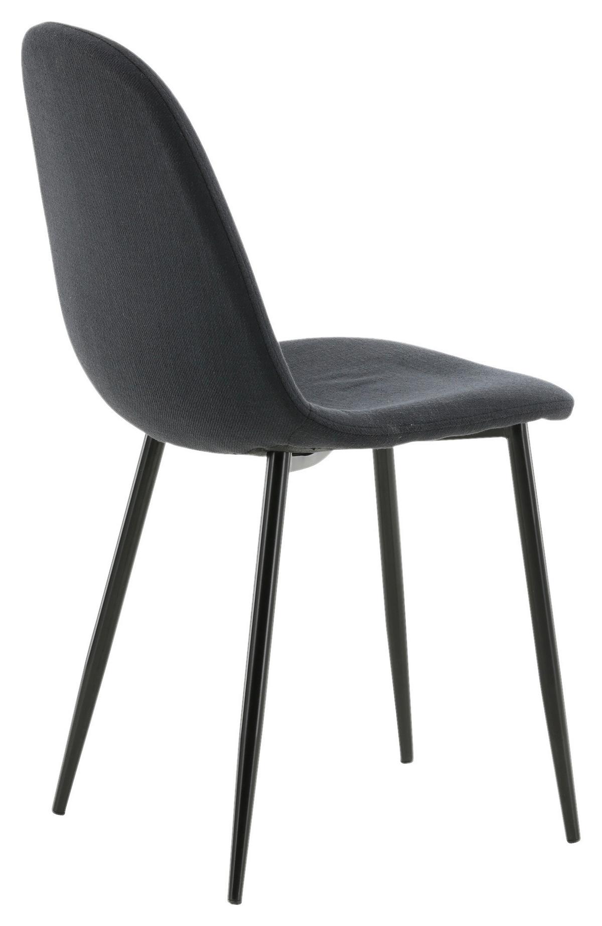 Stuhl-set Polar - Schwarz, Design, Textil/Metall (44/87/53cm) - Livetastic