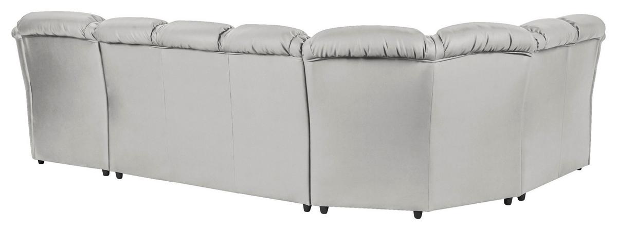 Wohnlandschaft Boston - Hellgrau/Schwarz, KONVENTIONELL, Textil (216/333/165cm) - Livetastic