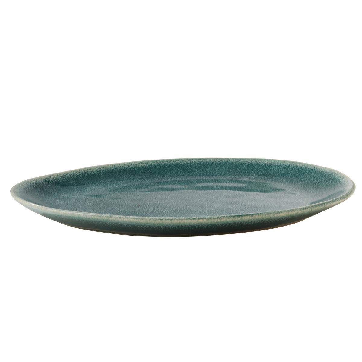 Mělký talíř SINDRI - černá, Moderní, keramika (28.5/2,5/24cm)