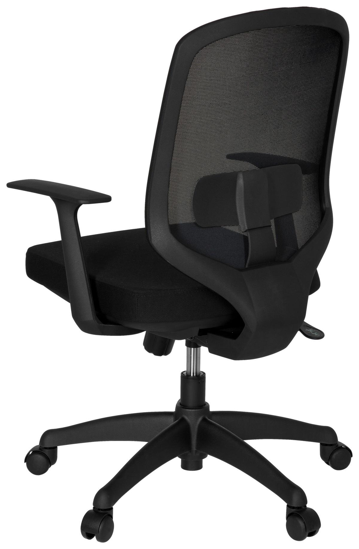 Drehstuhl Delight Schwarz - Schwarz, MODERN, Kunststoff/Textil (56/105/44cm) - MID.YOU
