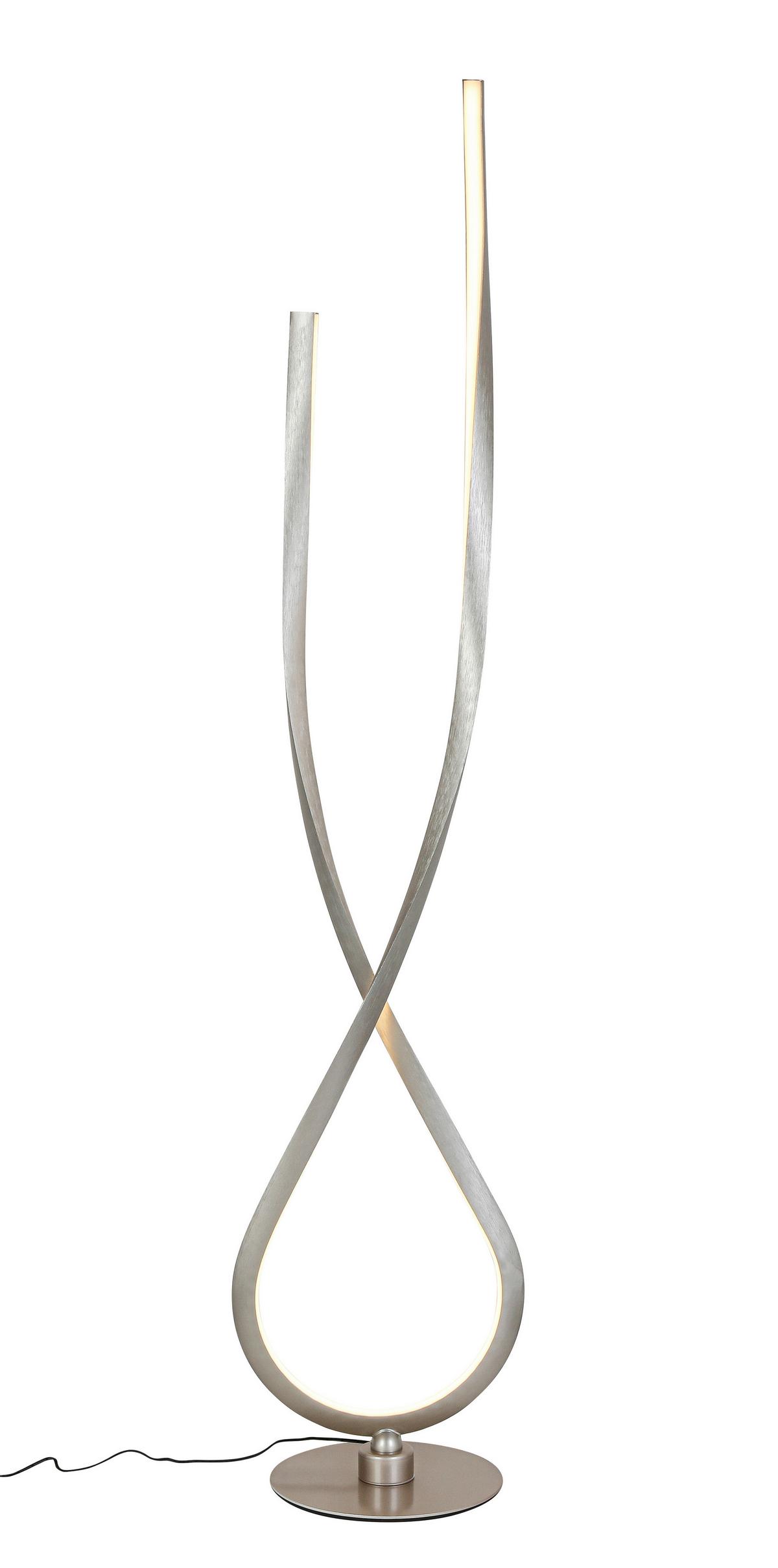 Led-stehleuchte Kui - Champagner/Schwarz, MODERN, Kunststoff/Metall (26/150,5cm)