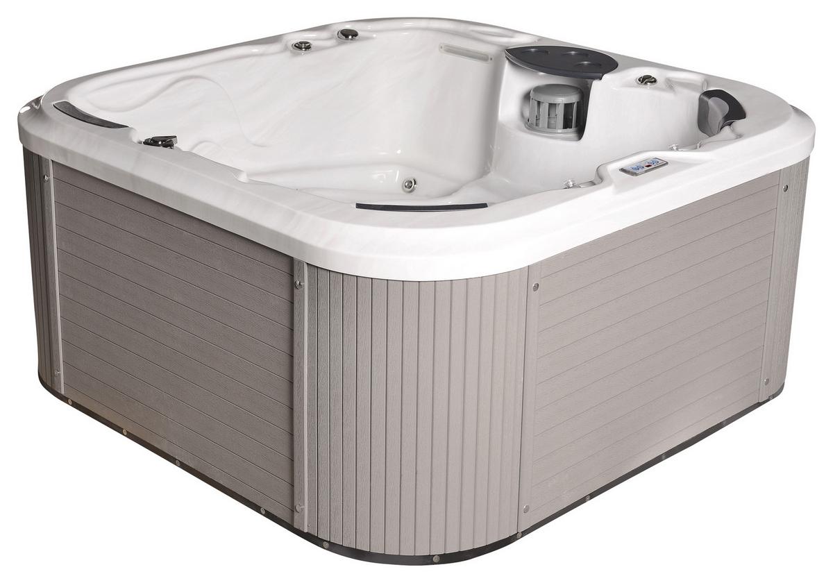 Whirlpool Acryl Florenz 200 X 91 X 200 cm - Weiß/Grau, MODERN, Kunststoff (200/200/91cm)
