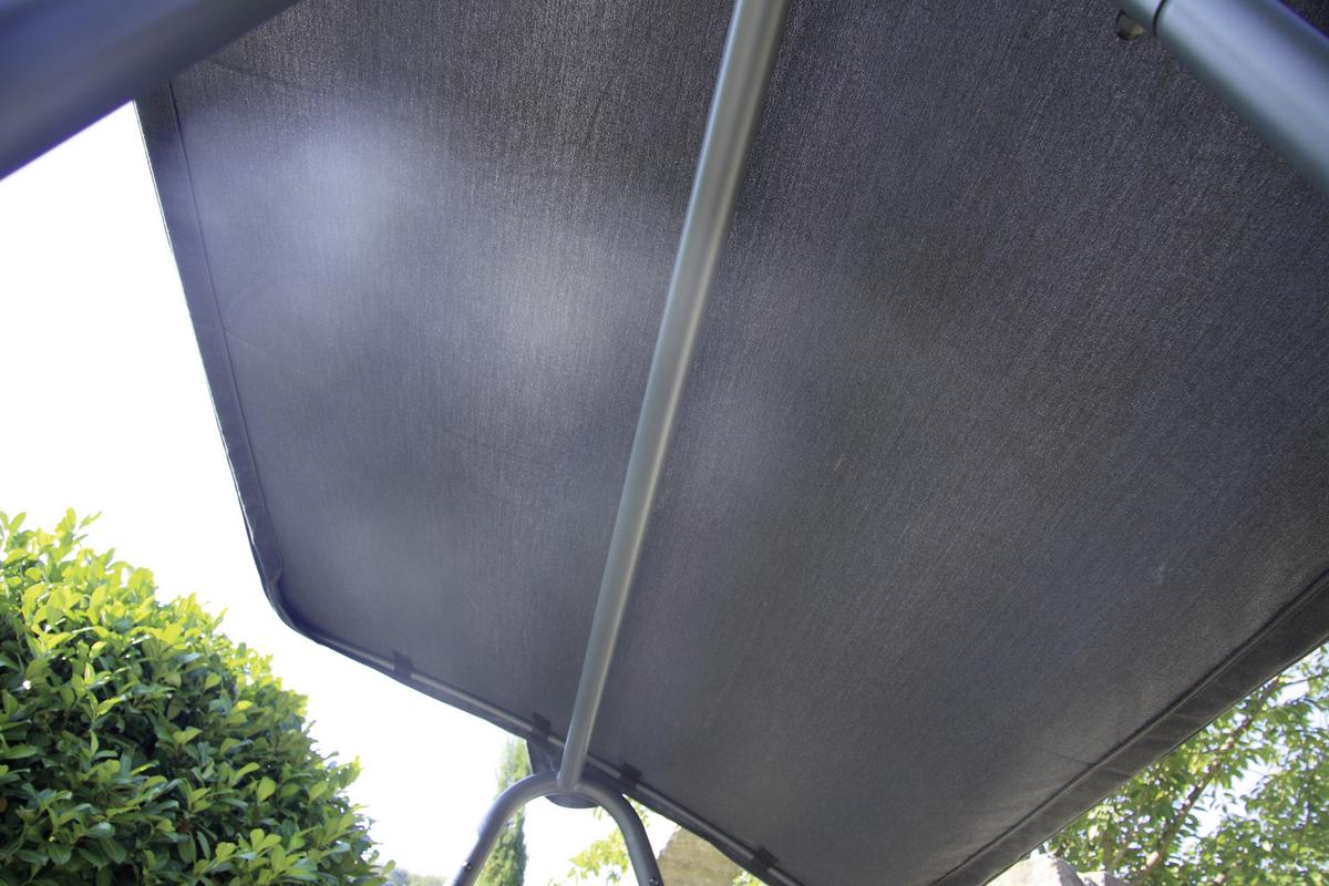 Hollywoodschaukel Mit Sonnendach Sun Acamp 2 Pers. - Anthrazit, Basics, Textil/Metall (190/142/177cm) - Acamp