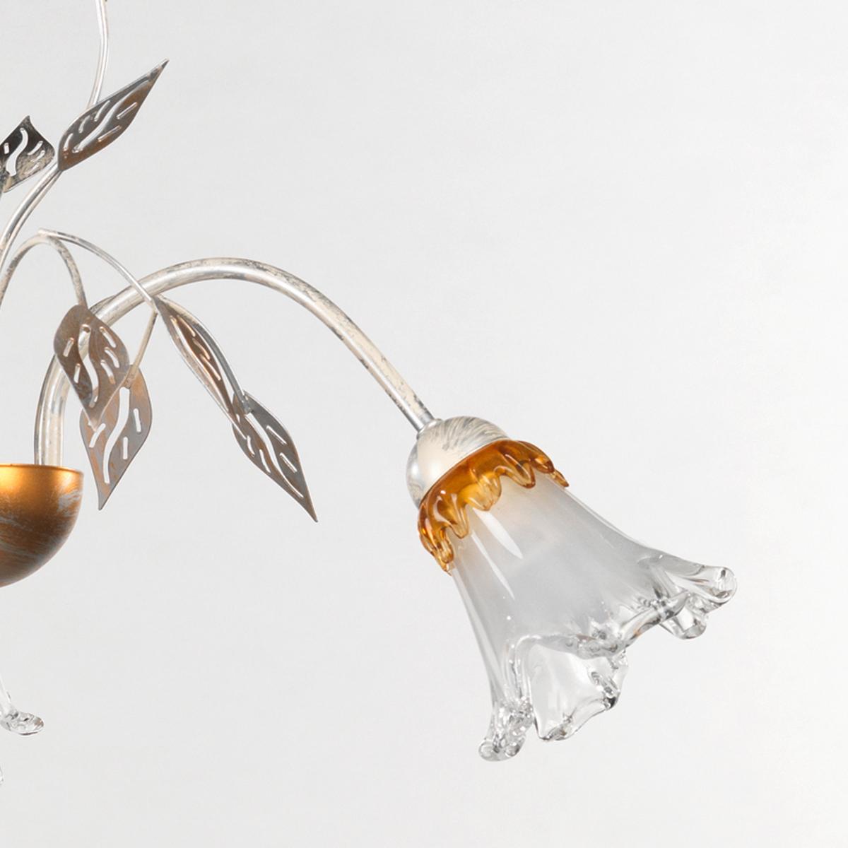 Kronleuchter 4998/3 - Weiß, KONVENTIONELL, Glas/Metall (80/105cm)
