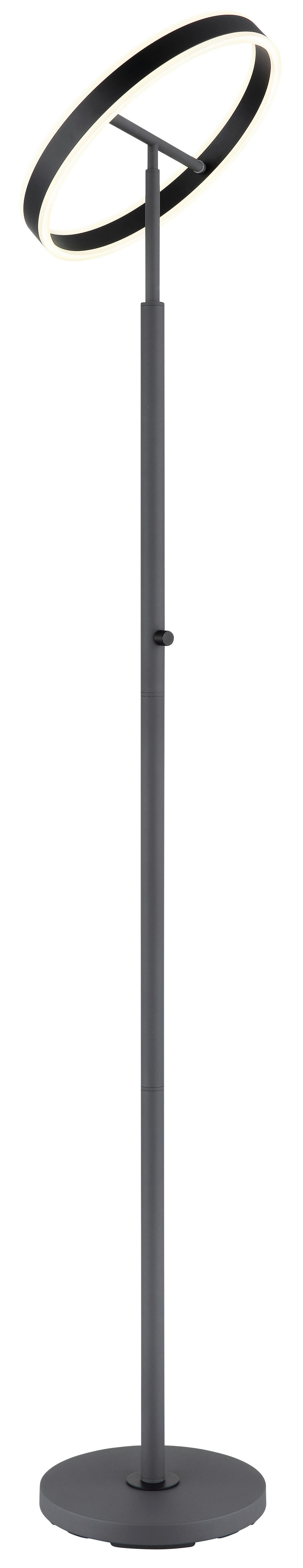 Led-stehleuchte Drehdimmer - Anthrazit/Schwarz, Design, Kunststoff/Metall (40/181cm) - Globo