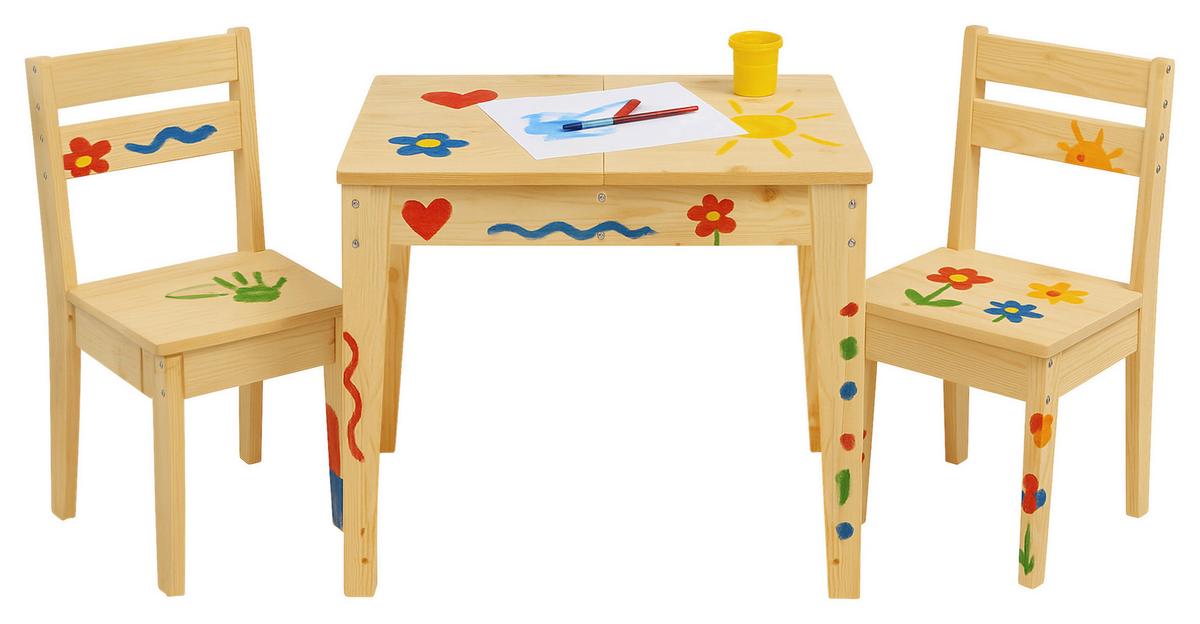 DĚTSKÁ SEDACÍ SOUPRAVA SVEN - barvy borovice, Konvenční, dřevo (65/50/50cm)